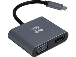 XWH-ACVH-13 XTREMEMAC TYPE-C naar HDMI+VGA adapter grijs
