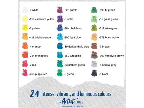 Aquarelpotlood Staedtler Mars Lumograph 24 kleuren