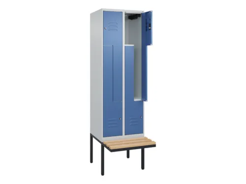Z-garderobekast,HxBxD 2120x600x815mm,2vak,vak B 300mm,cil.-slot
