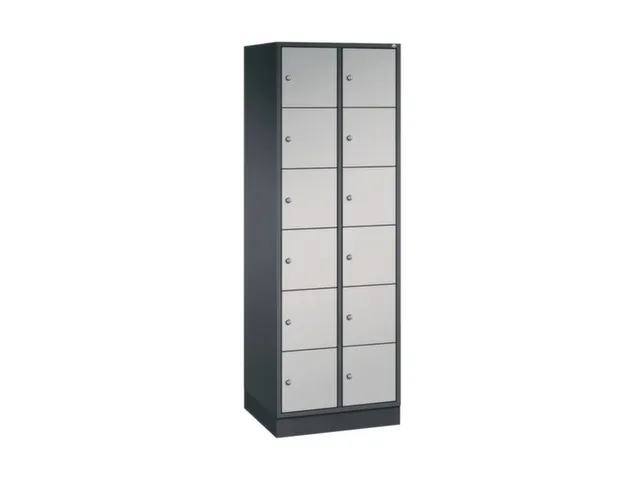 armoire multicases,HxlxP 1950x620x500mm,2x6compartiments,serr.cyl.