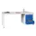 Werkplaatsbureau 1700x800x720mm 3laden Rechts Ral7035 Front Ral5010