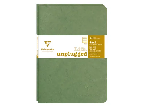 Schrift Clairefontaine A5 lijn 96 pagina's 90gr groen seal à 2 stuks