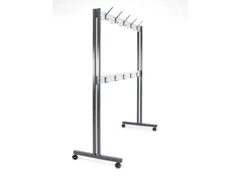 garderoberek,verrijdbaar,HxD 1800x600mm,4zwenkwielen,staal/alu,1000 mm