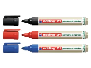 Viltstift edding 21 EcoLine rond blauw 1.5-3mm - 2