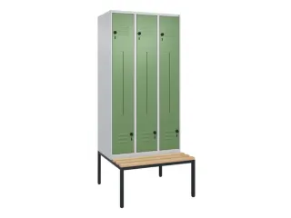 Z-garderobekast,HxBxD 2120x900x815mm,6vak,vak B 300mm,draaigrendel - 1