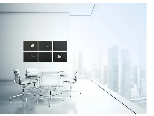 Glasbord 90x120cm Zwart