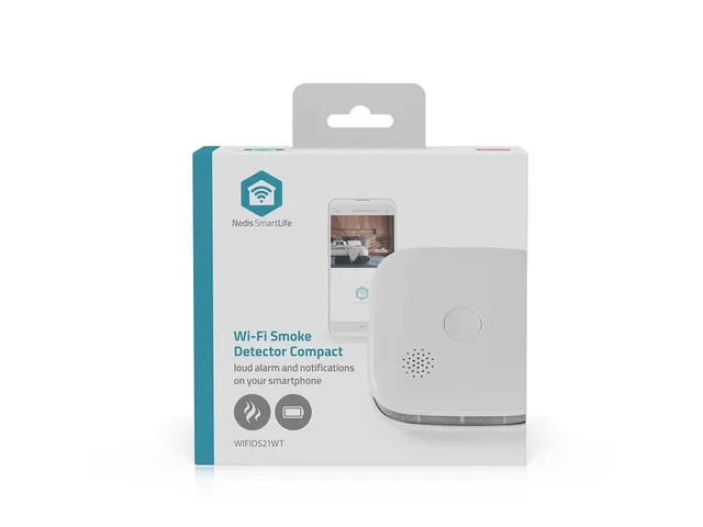 Rookmelder Nedis Smartlife Wifi 10 jaar sensor wit
