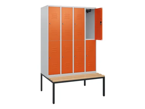 Dubbeldekse dekenkist,HxBxD 1950x1200x815mm,4x2vak.,vak B 300mm