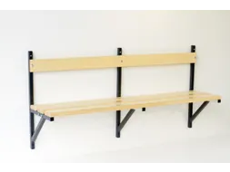 wandbank,HxLxD 710x1500x360mm,hout,frame staal RAL7016