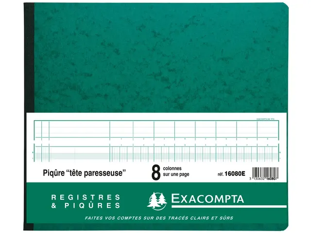 Registers 27 X 32 Cm 8 Kolommen Op 1 Bladzijde