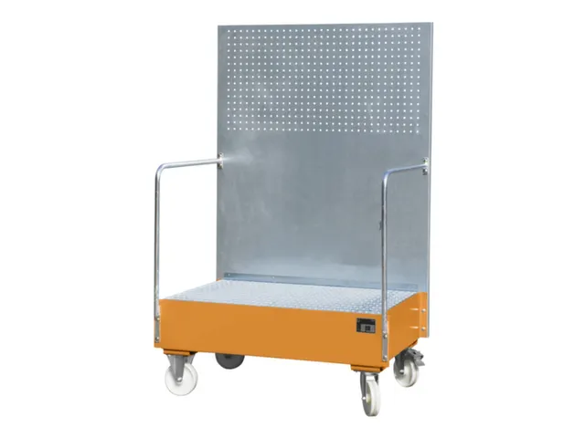 Verrijdbare Opvangbak,V. 2X200L Vat,Opvangvol. 215L