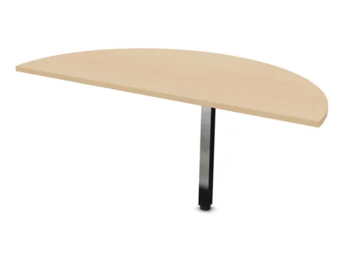 aanbouwtafel,HxBxD 740x1400x700mm,halfrond,NE-esdoorn