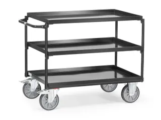 Tafelwagens 3 Etages 4832 Staalplaat Ral7016 400kg 1000x700mm - 1