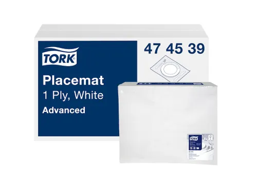 Placemats Tork papier 42x27cm 500st wit 474539