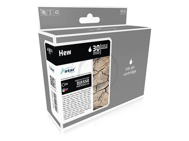 As42056 Astar Hp 56/57 Dj Inkt Zwart-Kleur Rebuilt 520/500Pagina's Chi