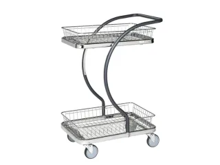 etagewagen,draagverm. 120kg,2etage(s),laadvl. LxB 595x360mm,staaletage - 1