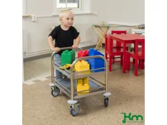 RVS etagewagen,draagverm. 80kg,2etage(s),LxB 530x375mm,RVSetage