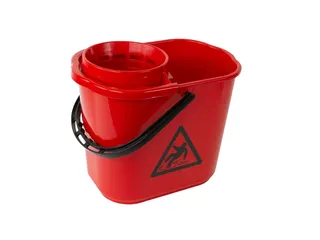 Mopemmer spaans Cleaninq met korf 12 Liter rood - 1