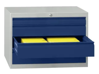ladekast HxBxD 600x1023x600mm 4laden slot RAL7035 front RAL5010 - 2