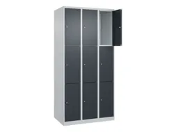 lockerkast,HxBxD 1850x900x500mm,3x3vakken,vak B 300mm,cil.-slot