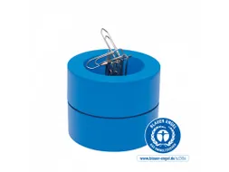 Papercliphouder MAULpro magnetisch recycled Ø73x60mm blauw
