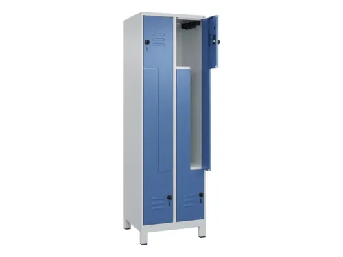 Z-garderobekast,HxBxD 1950x600x500mm,vak B 150/300mm,draaigrendel