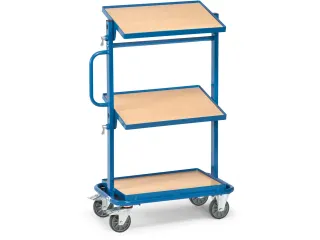 Bijzetwagens 32911 200kg 3 Etages Hout 605x405mm Ral5007 - 1