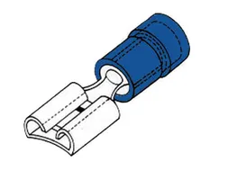 Vrouwelijke Connector 6.4mm Blauw