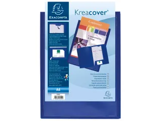 Presentatiemap Soepel PP Krea Cover A4 Blauw - 1