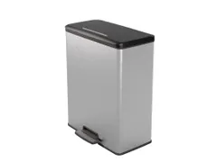 Pedaalemmer Decobin 65 Liter Zilver Zwart
