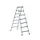 trapladder,NL,beide zijden,2x7treden,m. bekleding,balk L 1,92m