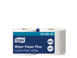 Poetsrol Tork W1 130041 2-laags 23,5cmx255m 2 rollen wit - 1