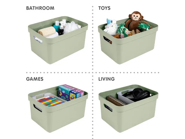 Sigma Home opbergbox 13L groen - 35x24,6x18,3cm