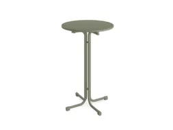 statafel,HxØ 1090x800mm,rond,4voeten groen,blad MDF groen
