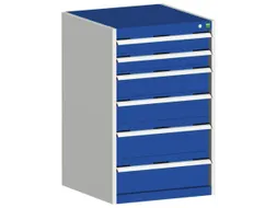 ladekast HxBxD 1000x650x650mm 6laden romp RAL7035 front RAL5010