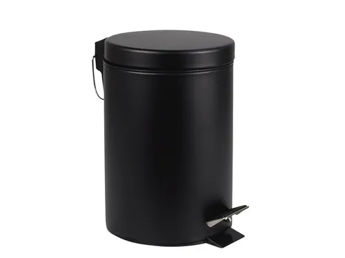 Afvalbak BRASQ pedaalemmer 20 liter zwart rvs