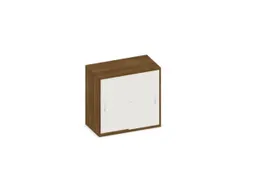 schuifdeurkast,HxBxD 770x800x430mm,decor romp noten,decor front wit