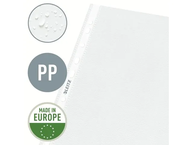 Pochette Leitz 4780 4 Perf Pp 0.13mm Grainé 2 Côtés Ouverts