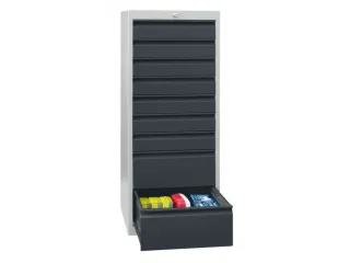 ladekast HxBxD 1200x500x600mm 9laden slot RAL7035 front RAL7016 - 2