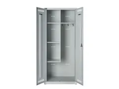 schoonmaakkast,HxBxD 1850x800x500mm,4vakken/kledingstang/haken