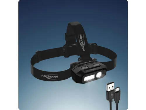 hoofdlamp,behuizing alu/ABS,LED,250-600lumen,hoofdband,sensor