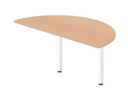 aanbouwtafel,i.h.v.,HxBxD 720-840x1600x800mm,halfrond,NE-esdoorn