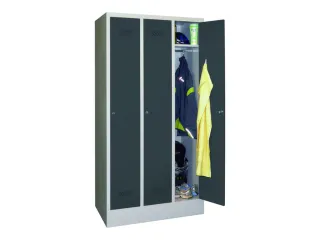 locker,HxBxD 1850x900x500mm,3vak,vak B 300mm,RAL7035,front RAL7016 - 3
