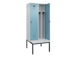 locker met bank,voor scheiding van kleding,HxBxD 2120x800x815mm,2vak