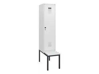 locker met bank,HxBxD 1950x400x815mm,1vak,vak B 400mm,draaigrendel - 2