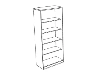 kantoorstelling,HxBxD 1895x800x445mm,NE-esdoorn - 8