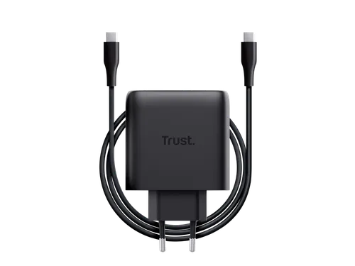 Oplader met kabel Trust Maxo 65W USB-C GaN zwart
