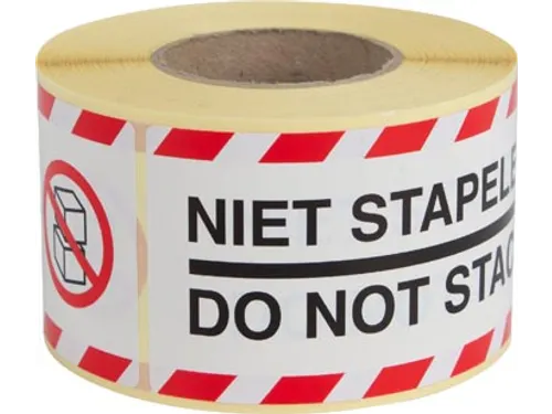etiketten Niet stapelen 46 x 125 mm 250 stuks