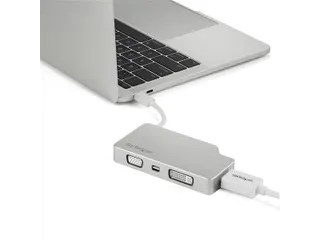 Aluminium A/v Reisadapter 4-in-1 Usb-c Naar Vga, Dvi, Hdmi Of Mdp 4k - 5