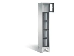 Lockerkast 1850x320x500mm 1x5 vakken Cilinderslot Poten, RAL7021